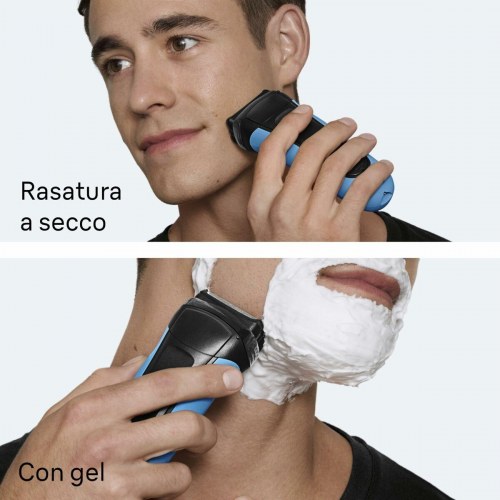 Braun Series 3 barbermaskine - blå/sort, wet & dry