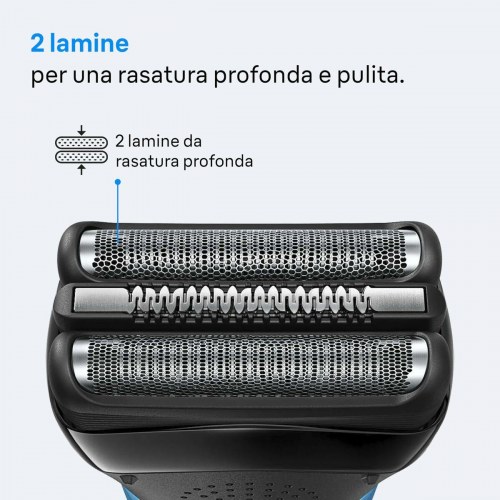 Braun Series 3 barbermaskine - blå/sort, wet & dry