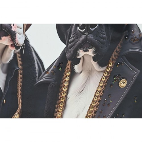 Billeder på lærred - Hundemotiver, 62 × 62 cm, 4 stk