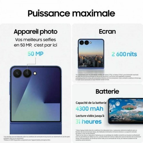 Mobiltelefon Samsung Galaxy Z Flip7 12 GB RAM 512 GB - Sort 6,8"