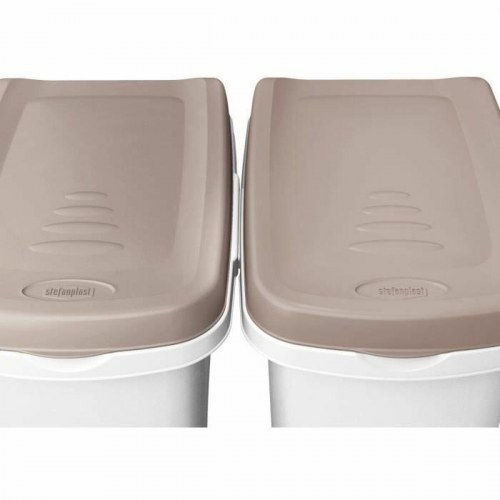 Kerbl madbeholder til kæledyr - hvid/brun 15 l