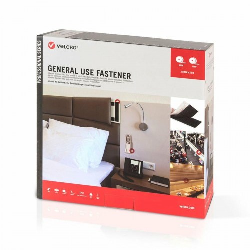 Selvklæbende velcrobånd Velcro - sort, 50 mm x 25 m