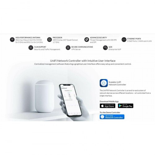 Wi‑Fi router Ubiquiti UniFi Dream Machine (hvid)
