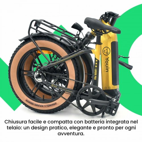 Youin BK1750 Luxor II Pro elcykel - gul, 250 W, 20"