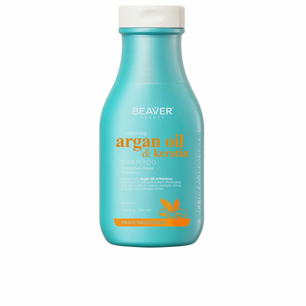 Shampoo med arganolie & keratin - Beaver, reparerende 350 ml