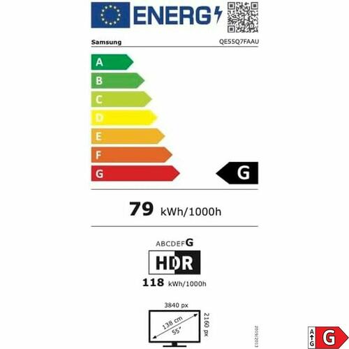 Samsung 55" QLED 4K Ultra HD Smart TV (QE55Q7FAAUXXH)