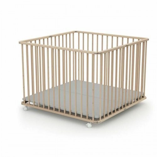 Kravlegård WEBABY 100 x 100 cm - Beige birketræ