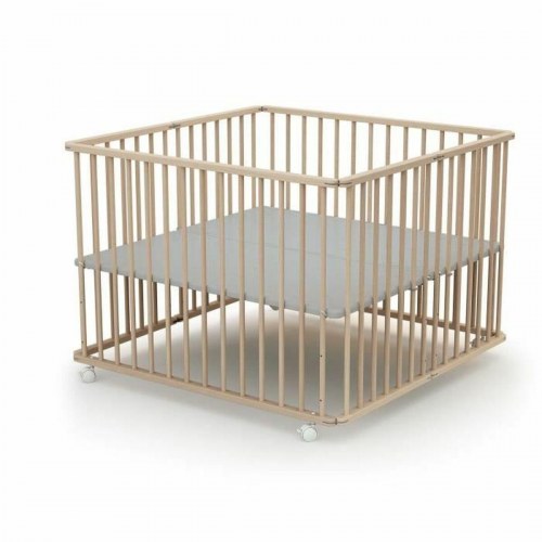 Kravlegård WEBABY 100 x 100 cm - Beige birketræ