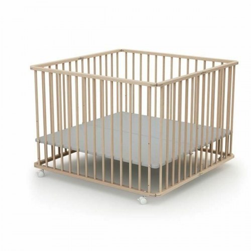 Kravlegård WEBABY 100 x 100 cm - Beige birketræ