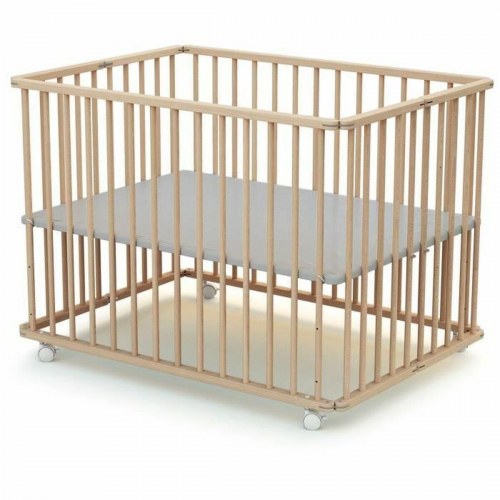 Kravlegård WEBABY - Beige 70 × 100 cm med hjul