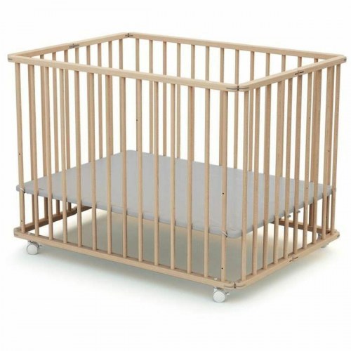 Kravlegård WEBABY - Beige 70 × 100 cm med hjul