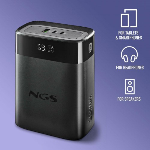 Powerbank NGS TWIX30 30.000 mAh - sort, 140 W