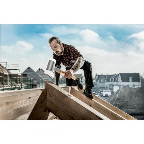 Halder Supercraft gummihammer - anti-tilbageslag, træskaft