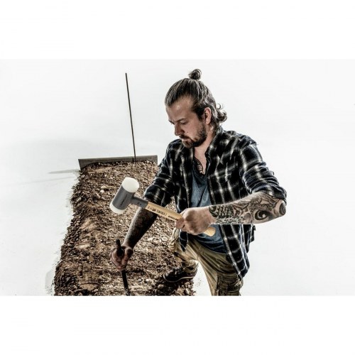 Halder Supercraft gummihammer - anti-tilbageslag, træskaft