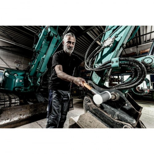 Halder Supercraft gummihammer - anti-tilbageslag, træskaft