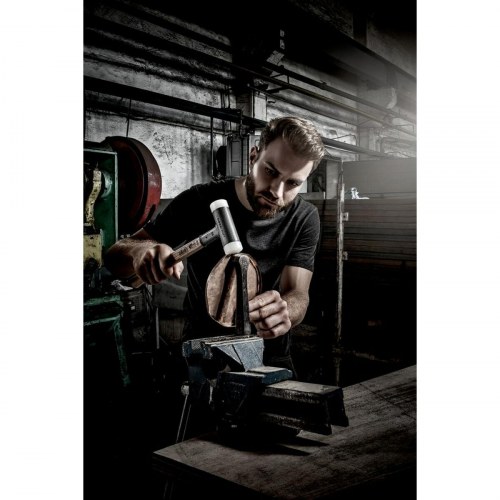 Halder Supercraft gummihammer - anti-tilbageslag, træskaft