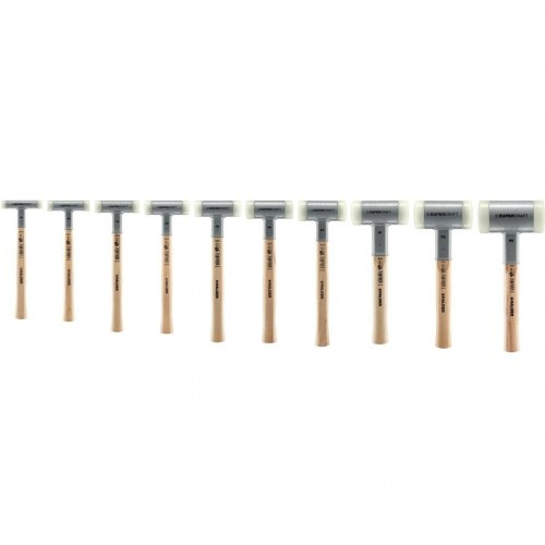 Halder Supercraft gummihammer - anti-tilbageslag, træskaft