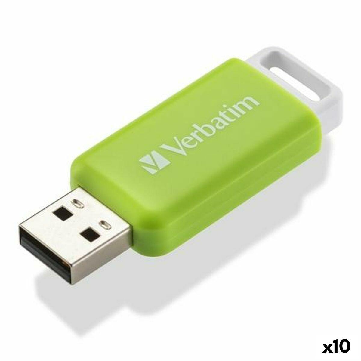 Verbatim V DataBar USB-stik 32 GB - Sort, 10-pak