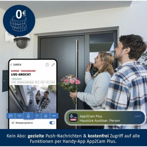 ABUS SmartLook PPIC52520 trådløst IP overvågningskamera - 1080p Wi‑Fi, hvid