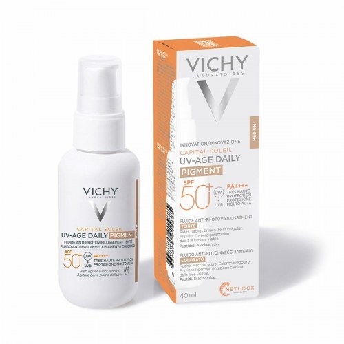 Solcreme med farve Vichy Capital Soleil SPF 50+ Medium 40 ml
