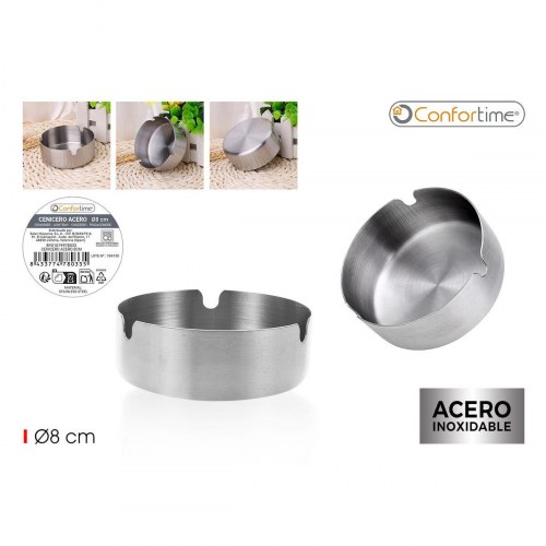 Askebæger i stål Confortime 8 cm - 36 enheder