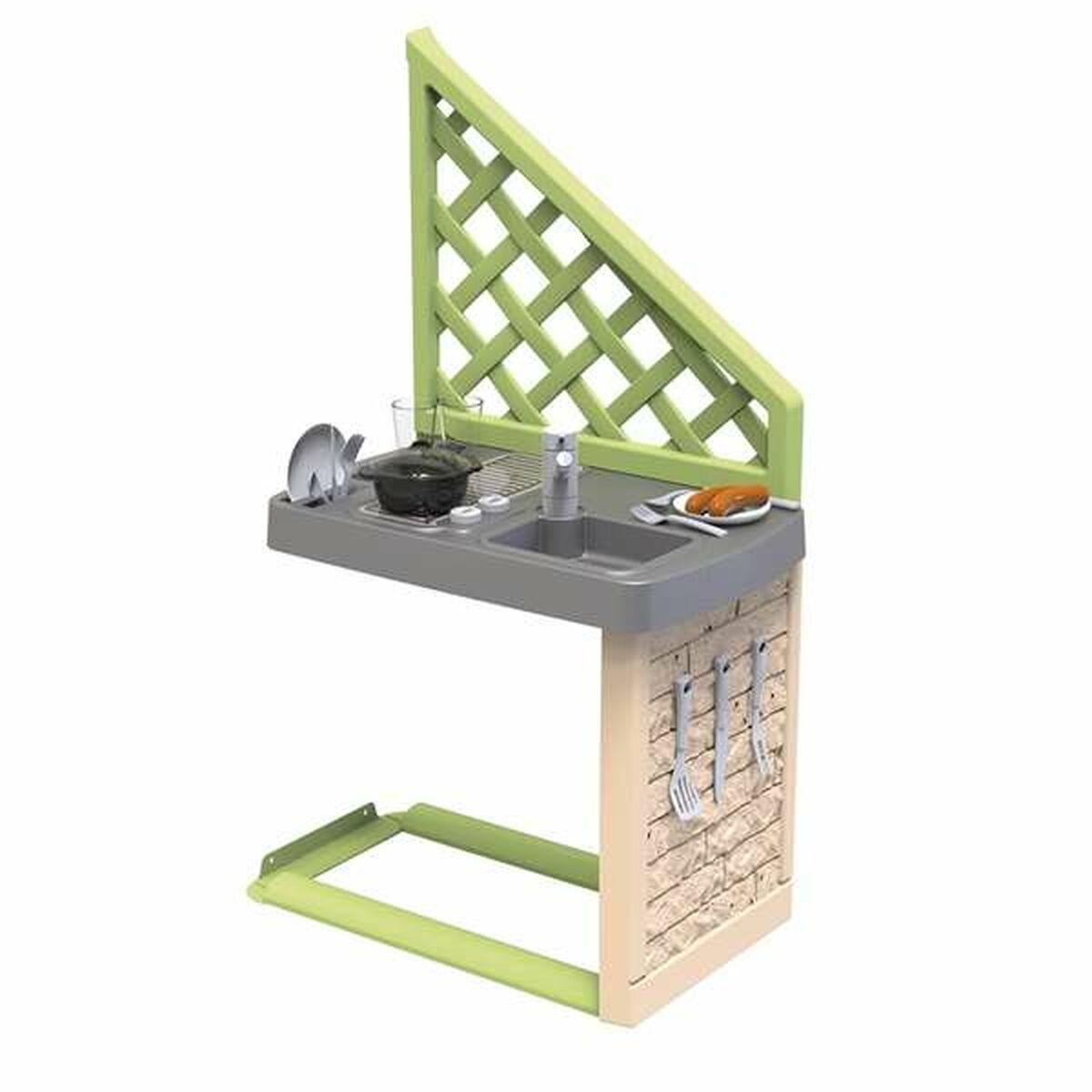 Smoby Summer Kitchen - legetøjskøkken til udendørs/indendørs leg (17 dele)