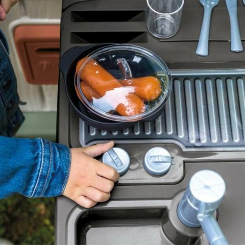 Smoby Summer Kitchen - legetøjskøkken til udendørs/indendørs leg (17 dele)