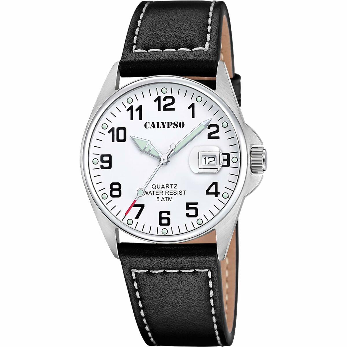 Calypso K5870/1 herreur - brun rem, klassisk armbåndsur