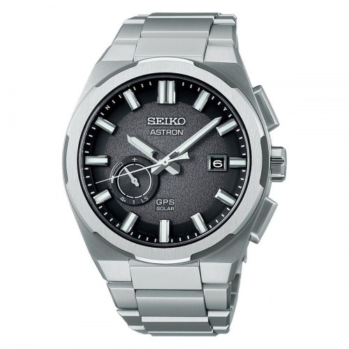 Herreur Seiko Astron Solar GPS - sølvfarvet titanium