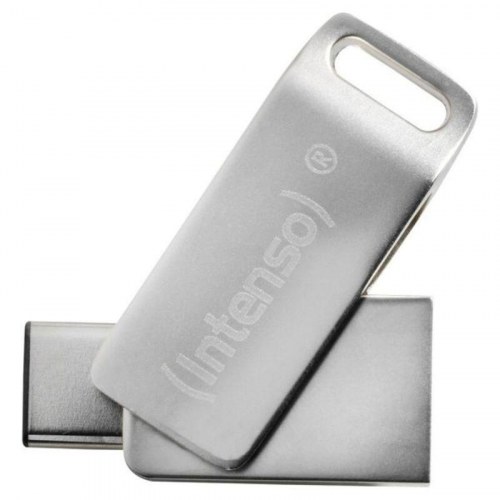 USB flashdrive INTENSO 64 GB - USB-C/USB-A, sølv