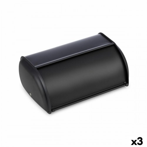 Brødkasse Quttin sort metal 43,5 × 27,5 × 18,5 cm (3 stk.)