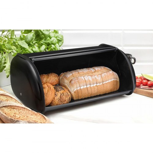 Brødkasse Quttin sort metal 43,5 × 27,5 × 18,5 cm (3 stk.)