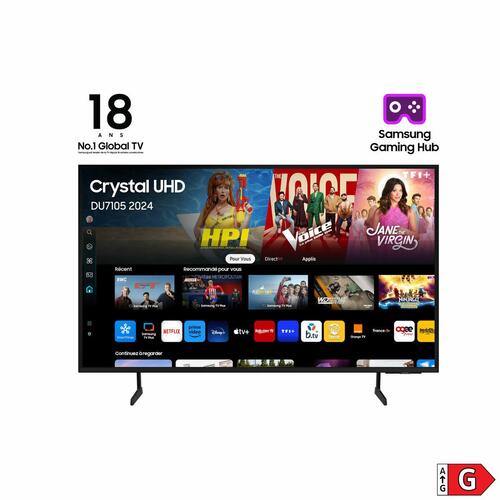 4K Smart TV Samsung 85" TU85DU7105 - LED, HDR, Tizen