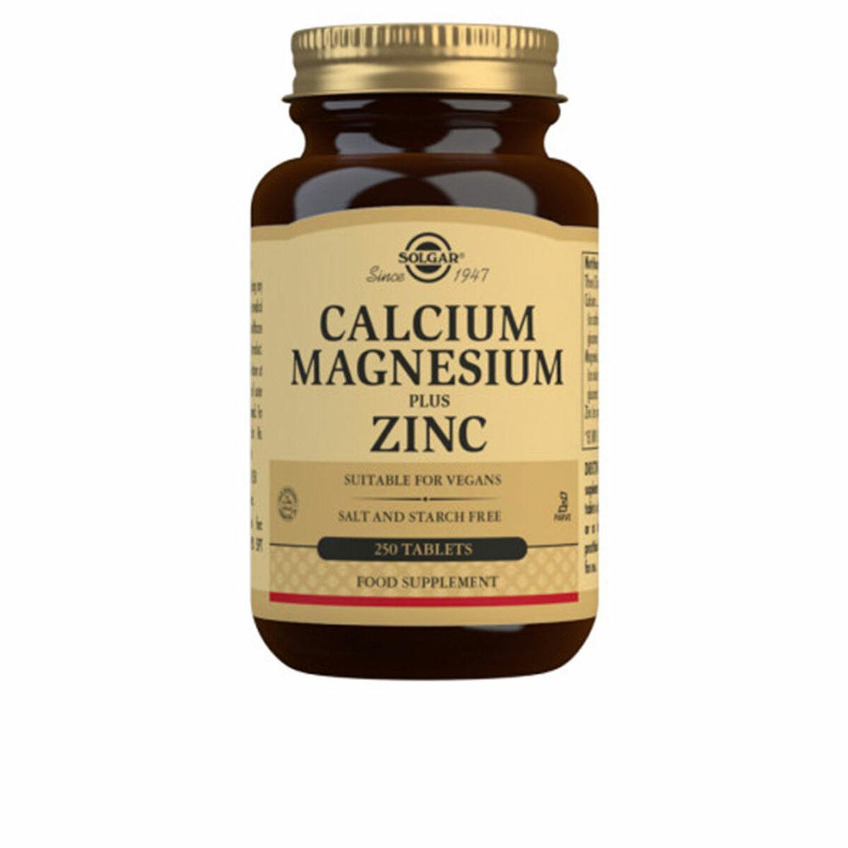 Kosttilskud calcium magnesium og zink - Solgar, 250 tabletter