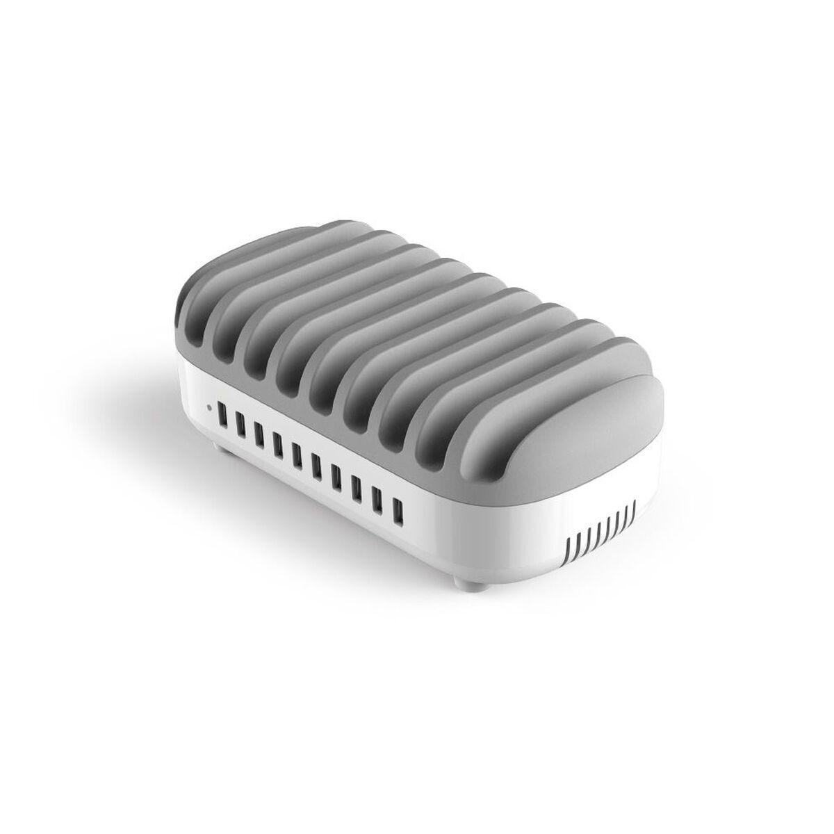 USB hub Compulocks 10 porte - Hvid/Grå - 120 W billede