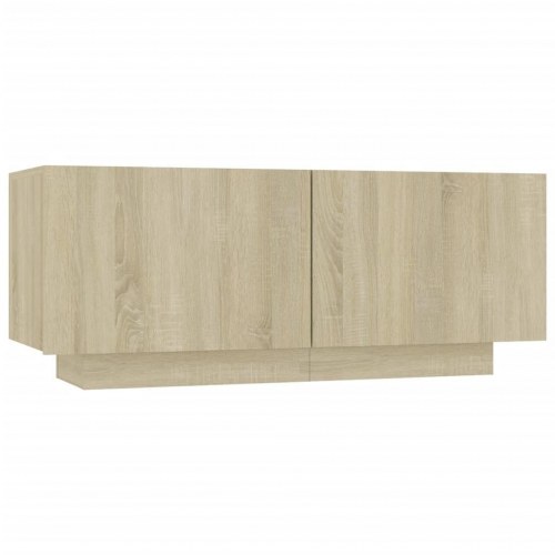 Tv-bord 100×35×40 cm i konstrueret træ - sonoma eg