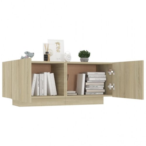 Tv-bord 100×35×40 cm i konstrueret træ - sonoma eg