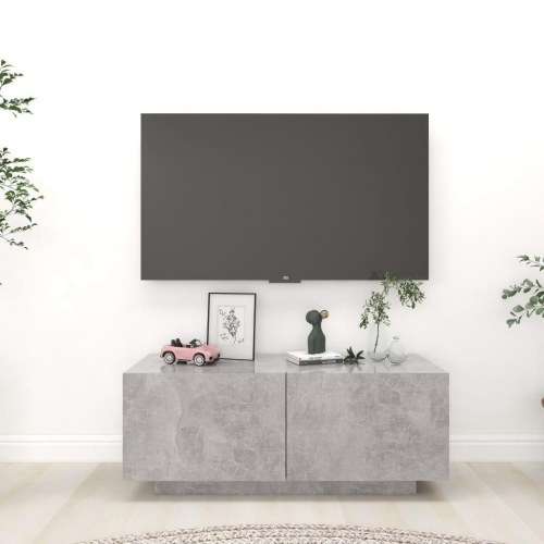Tv-bord i konstrueret træ - 100 × 35 × 40 cm, betongrå