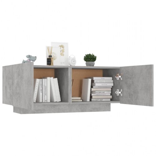 Tv-bord i konstrueret træ - 100 × 35 × 40 cm, betongrå