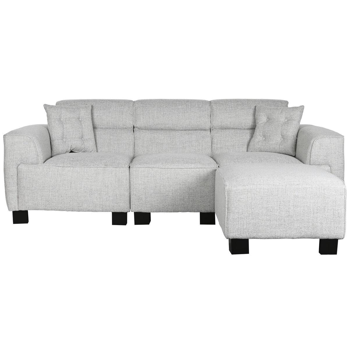 Sofa med chaiselong grå - moderne 231 × 170 × 82 cm