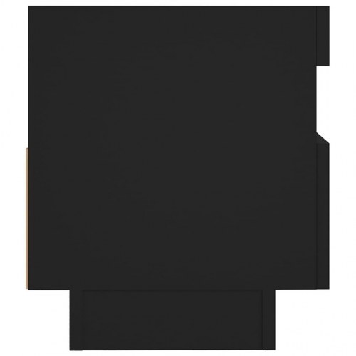 Tv-bord med LED-lys 80x35x40 cm sort