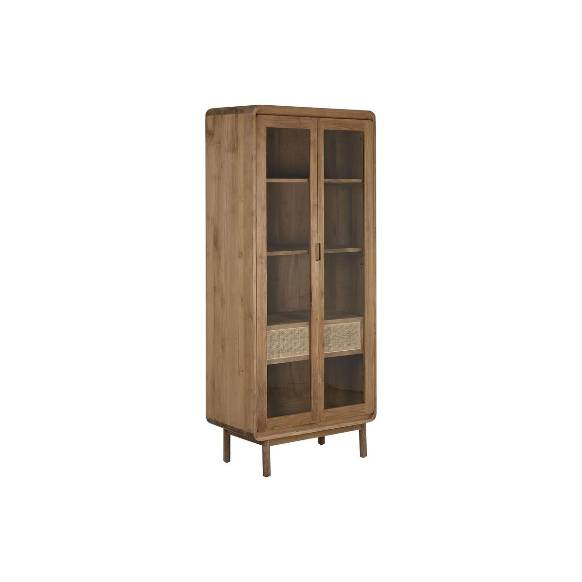 Vitrineskab Krystal Teak - 80 × 45 × 190 cm