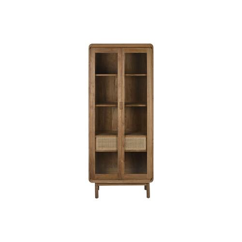 Vitrineskab Krystal Teak - 80 × 45 × 190 cm