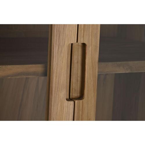 Vitrineskab Krystal Teak - 80 × 45 × 190 cm