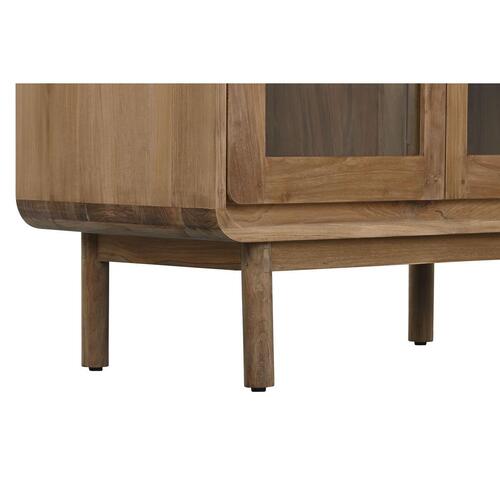 Vitrineskab Krystal Teak - 80 × 45 × 190 cm