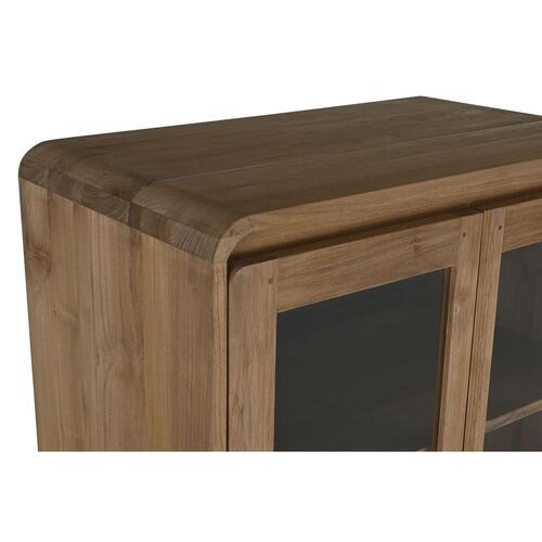 Vitrineskab Krystal Teak - 80 × 45 × 190 cm