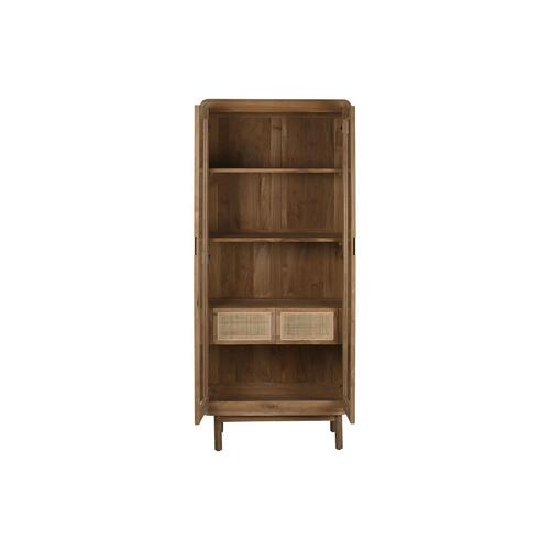 Vitrineskab Krystal Teak - 80 × 45 × 190 cm