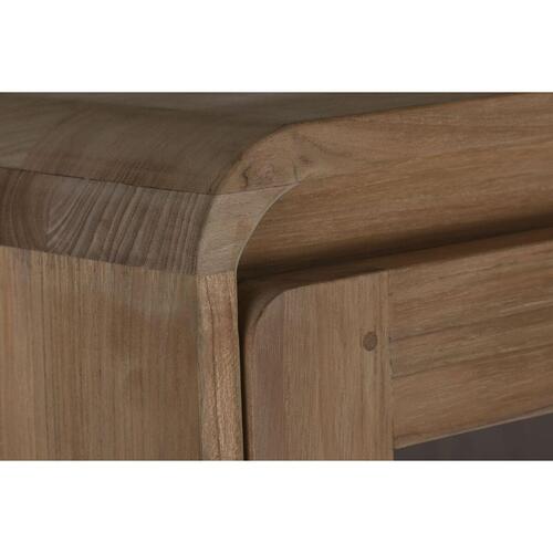 Vitrineskab Krystal Teak - 80 × 45 × 190 cm