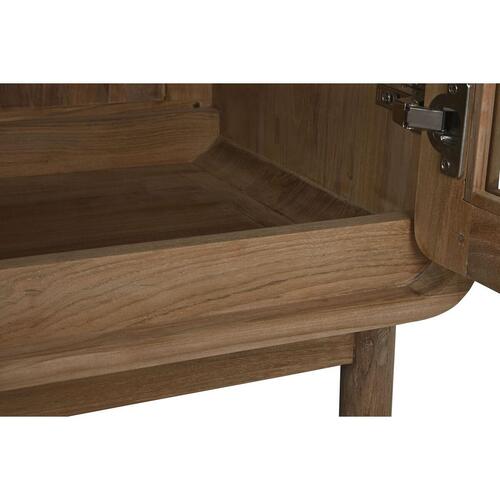 Vitrineskab Krystal Teak - 80 × 45 × 190 cm