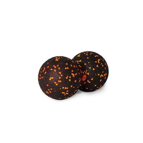 Massagerulle dobbeltsolid - MDH Ryglæn, sort/orange